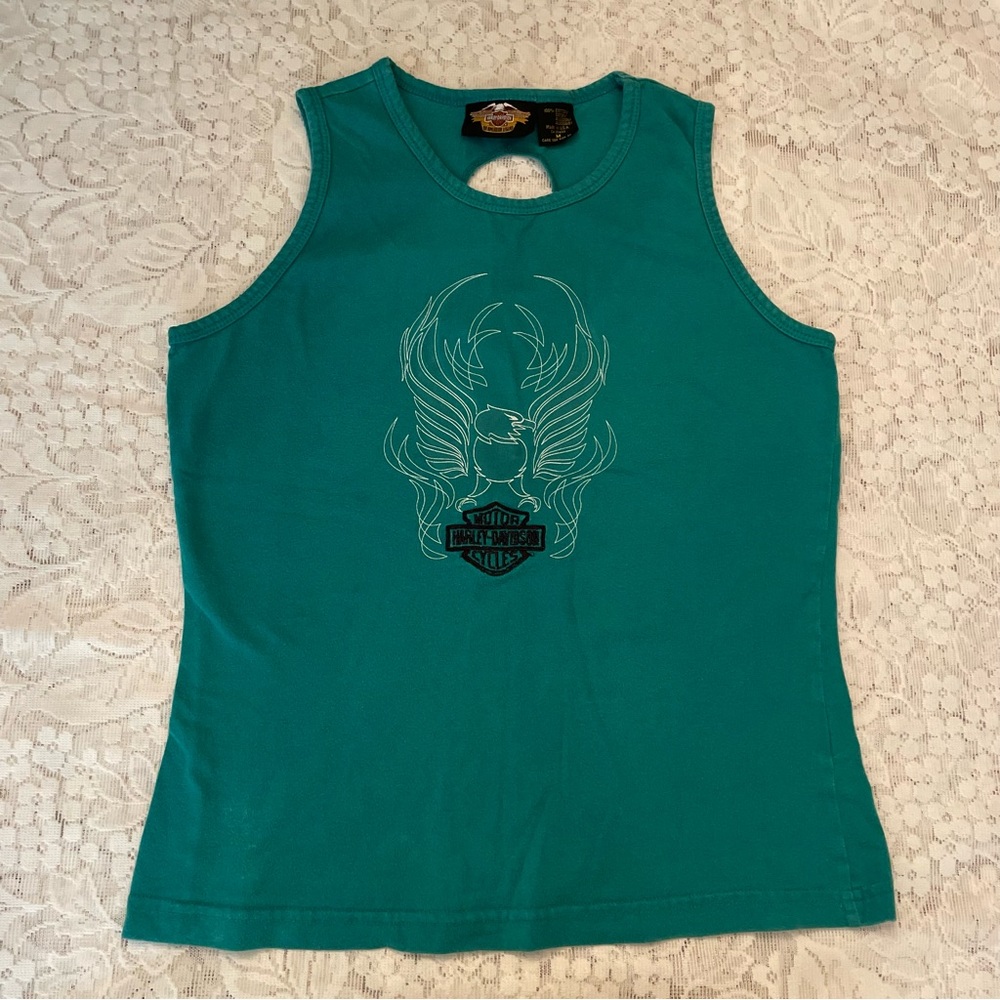 Vintage women’s Harley Davidson tank top with key hole cutout back